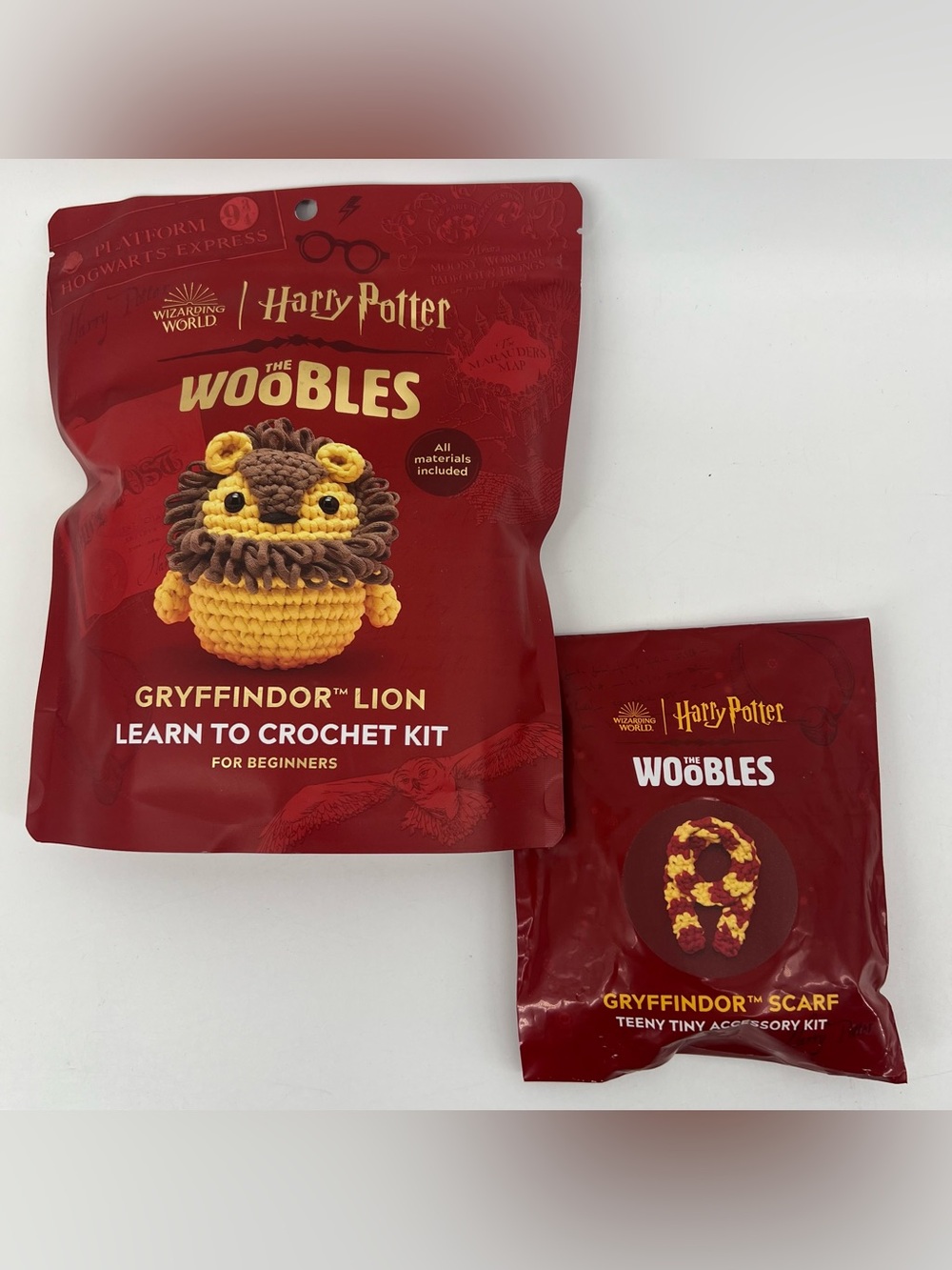 The Woobles Harry Potter Gryffindor Lion & Scarf Crochet Kit New Collectible